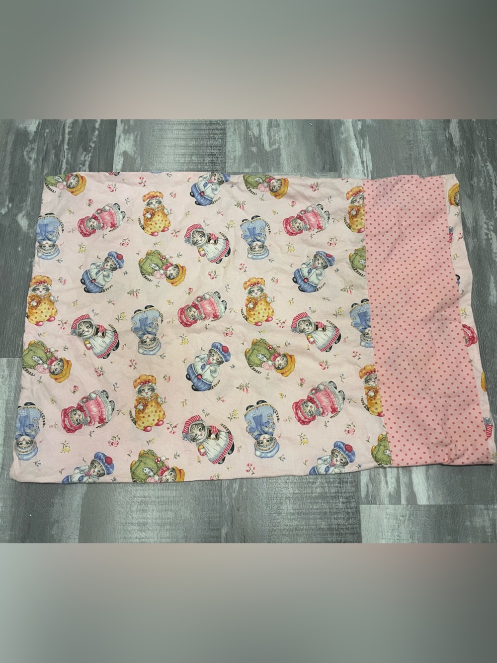 Cottage Core Kittens Handmade Pillow Case